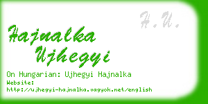 hajnalka ujhegyi business card